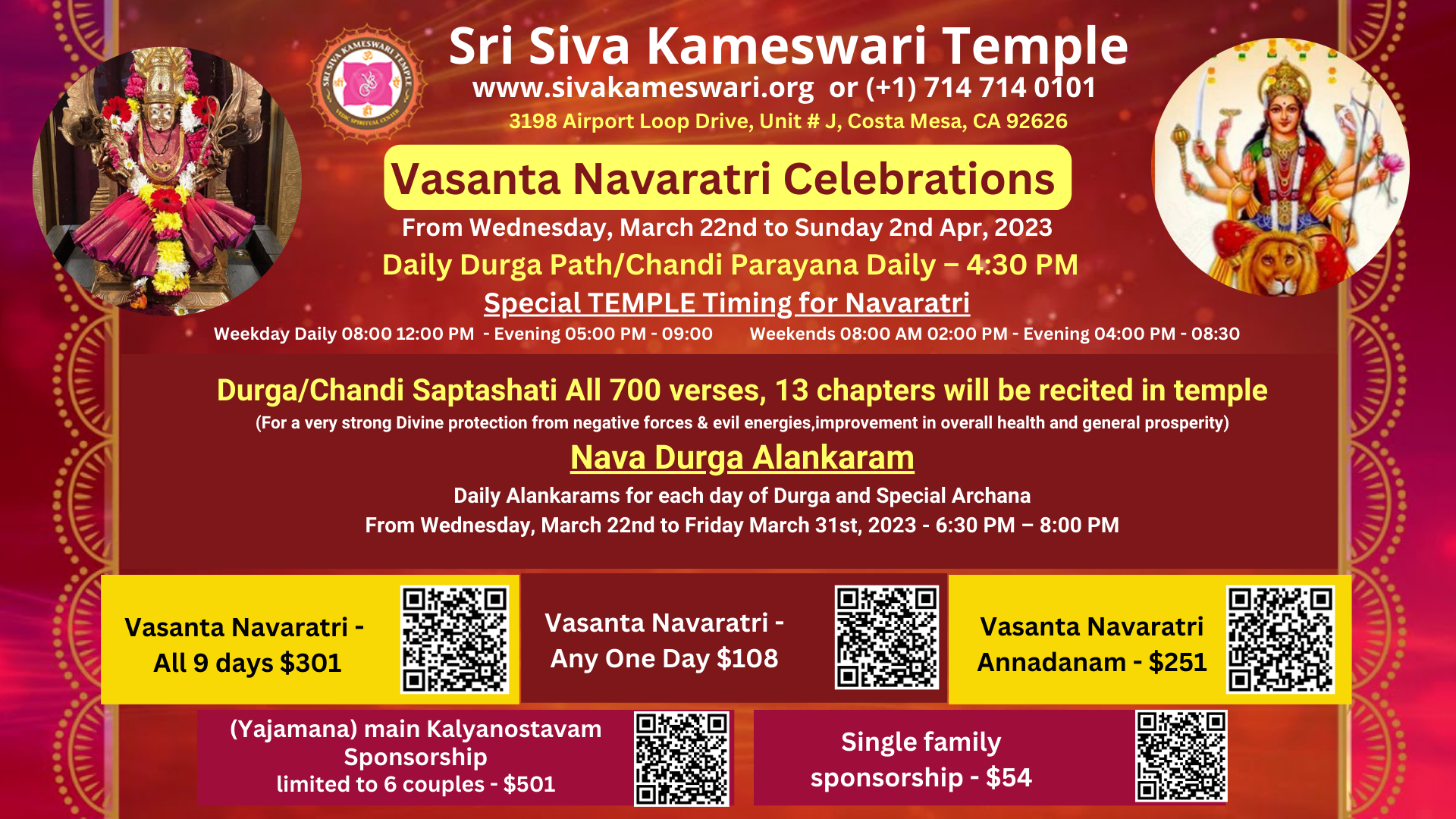 Vasanta Navaratri Celebrations